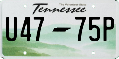 TN license plate U4775P