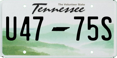 TN license plate U4775S