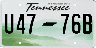 TN license plate U4776B