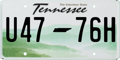 TN license plate U4776H