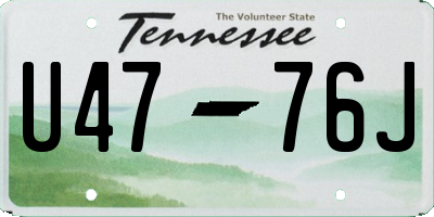 TN license plate U4776J