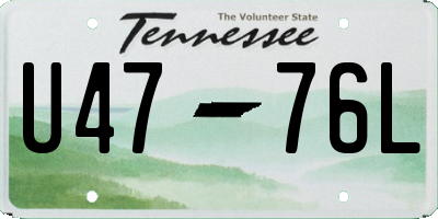 TN license plate U4776L