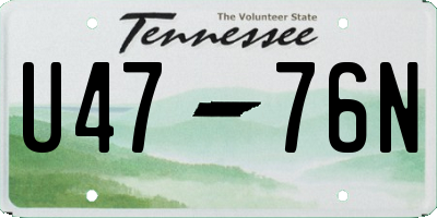 TN license plate U4776N