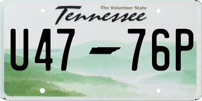 TN license plate U4776P