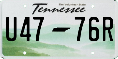 TN license plate U4776R