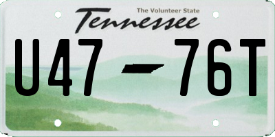 TN license plate U4776T