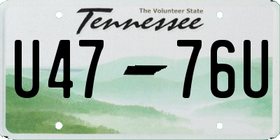 TN license plate U4776U