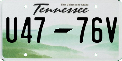 TN license plate U4776V