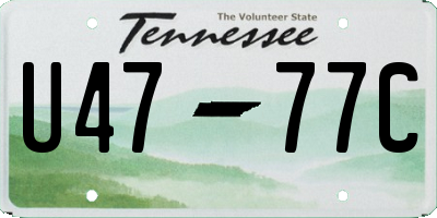TN license plate U4777C