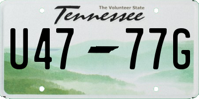 TN license plate U4777G