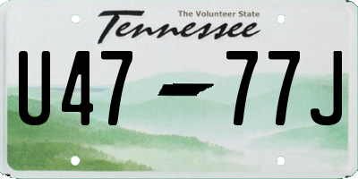 TN license plate U4777J