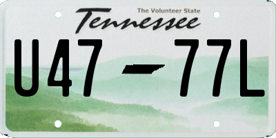 TN license plate U4777L