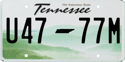 TN license plate U4777M