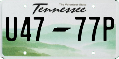 TN license plate U4777P