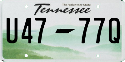TN license plate U4777Q