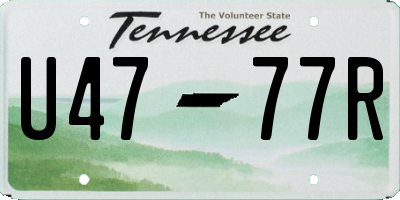 TN license plate U4777R