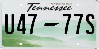 TN license plate U4777S