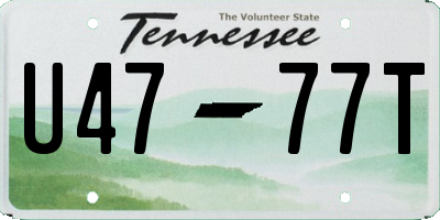 TN license plate U4777T