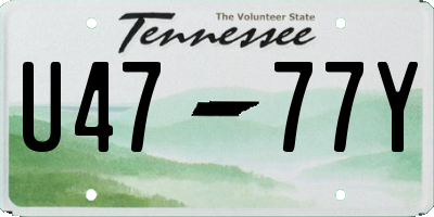 TN license plate U4777Y