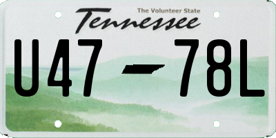 TN license plate U4778L