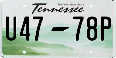 TN license plate U4778P
