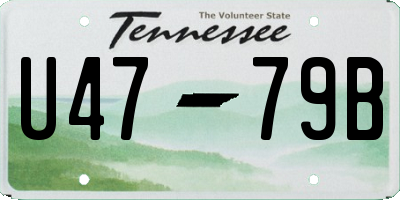 TN license plate U4779B