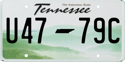 TN license plate U4779C