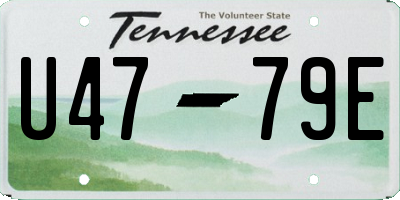 TN license plate U4779E