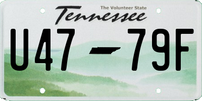 TN license plate U4779F