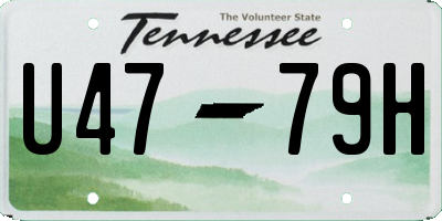 TN license plate U4779H