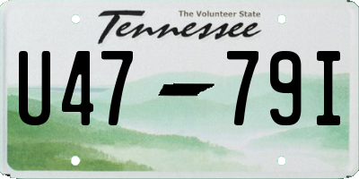 TN license plate U4779I