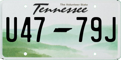 TN license plate U4779J