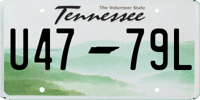 TN license plate U4779L