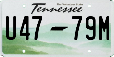 TN license plate U4779M
