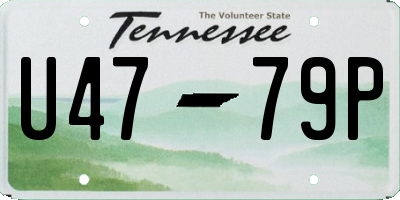 TN license plate U4779P