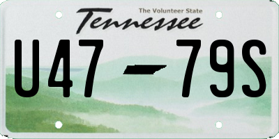 TN license plate U4779S