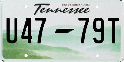 TN license plate U4779T