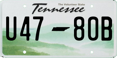 TN license plate U4780B