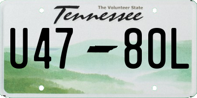 TN license plate U4780L