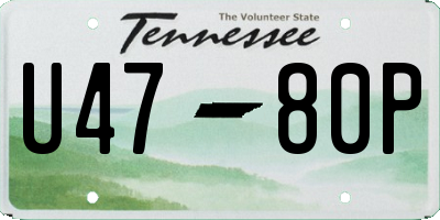 TN license plate U4780P