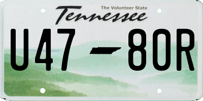 TN license plate U4780R