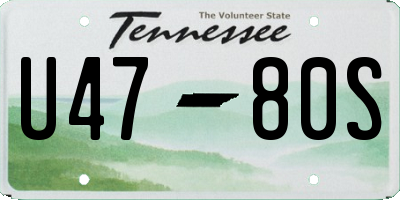 TN license plate U4780S