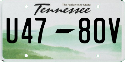 TN license plate U4780V