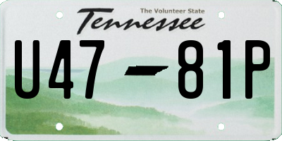 TN license plate U4781P