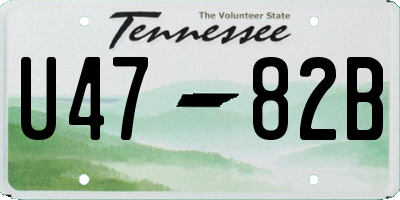 TN license plate U4782B