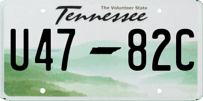 TN license plate U4782C