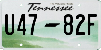 TN license plate U4782F