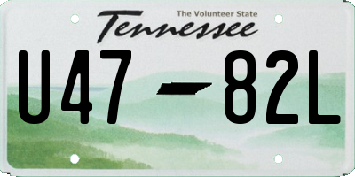 TN license plate U4782L
