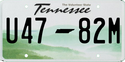 TN license plate U4782M