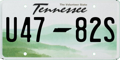 TN license plate U4782S